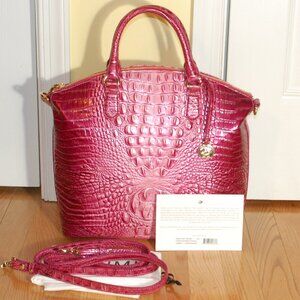 NWT Brahmin Large Duxbury Satchel Magenta Ombre Melbourne